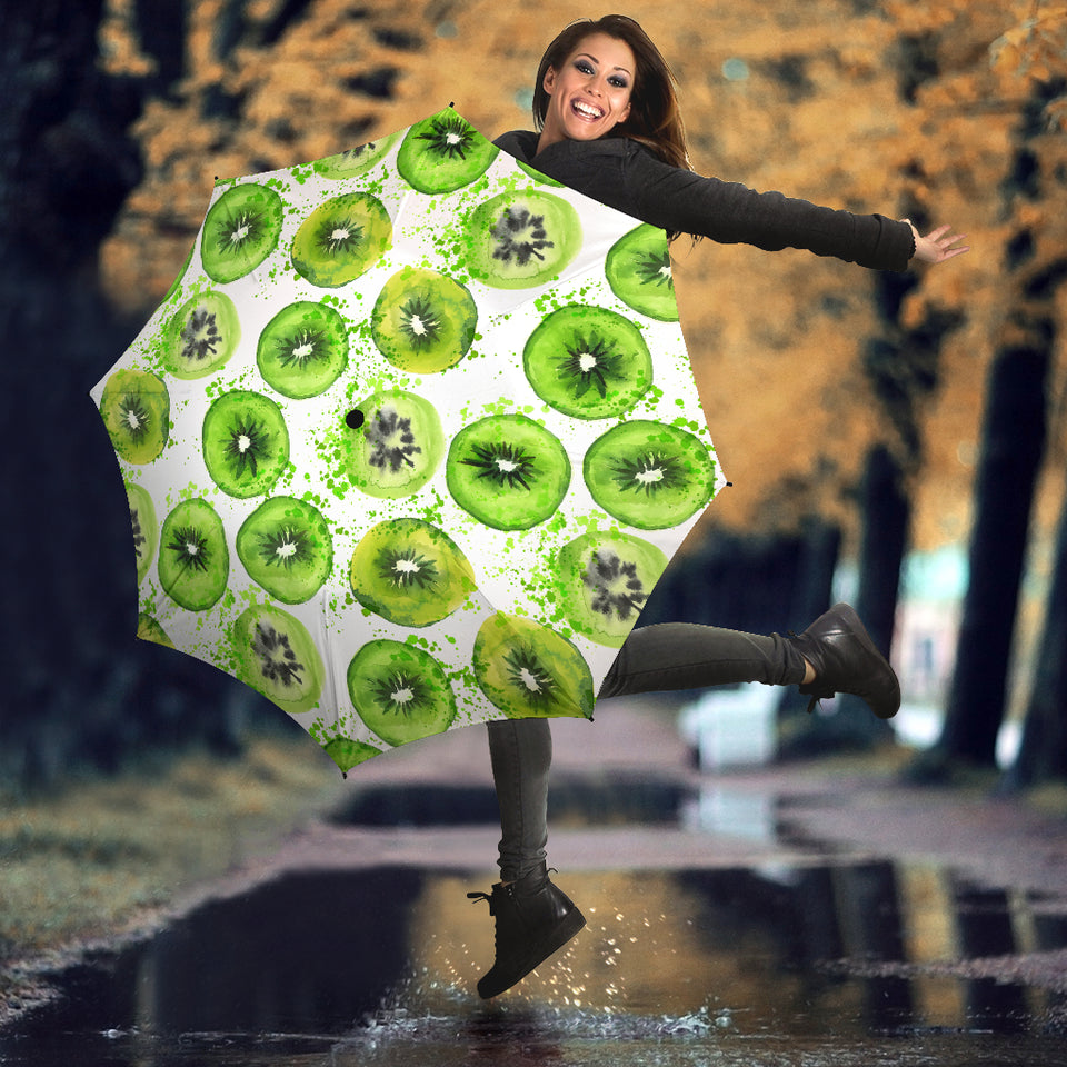 Watercolor Kiwi Pattern Umbrella