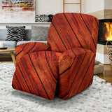 Wood Printed Pattern Print Design 03 Recliner Chair Slipcover