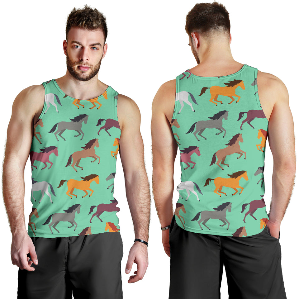 Colorful horses pattern Men Tank Top