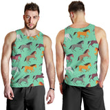 Colorful horses pattern Men Tank Top