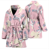Japanese Crane Rose Pattern Women'S Bathrobe