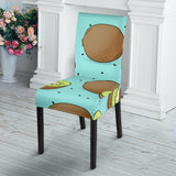 Kiwi Blue Background Dining Chair Slipcover