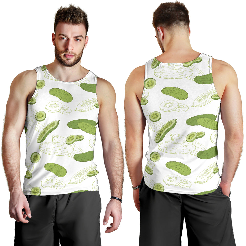 Cucumber sketch pattern Men Tank Top