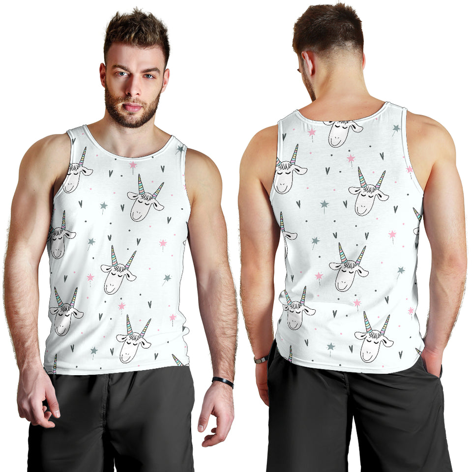 Cute goat design pattern Men Tank Top