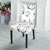 Garlic Pattern Black White Dining Chair Slipcover