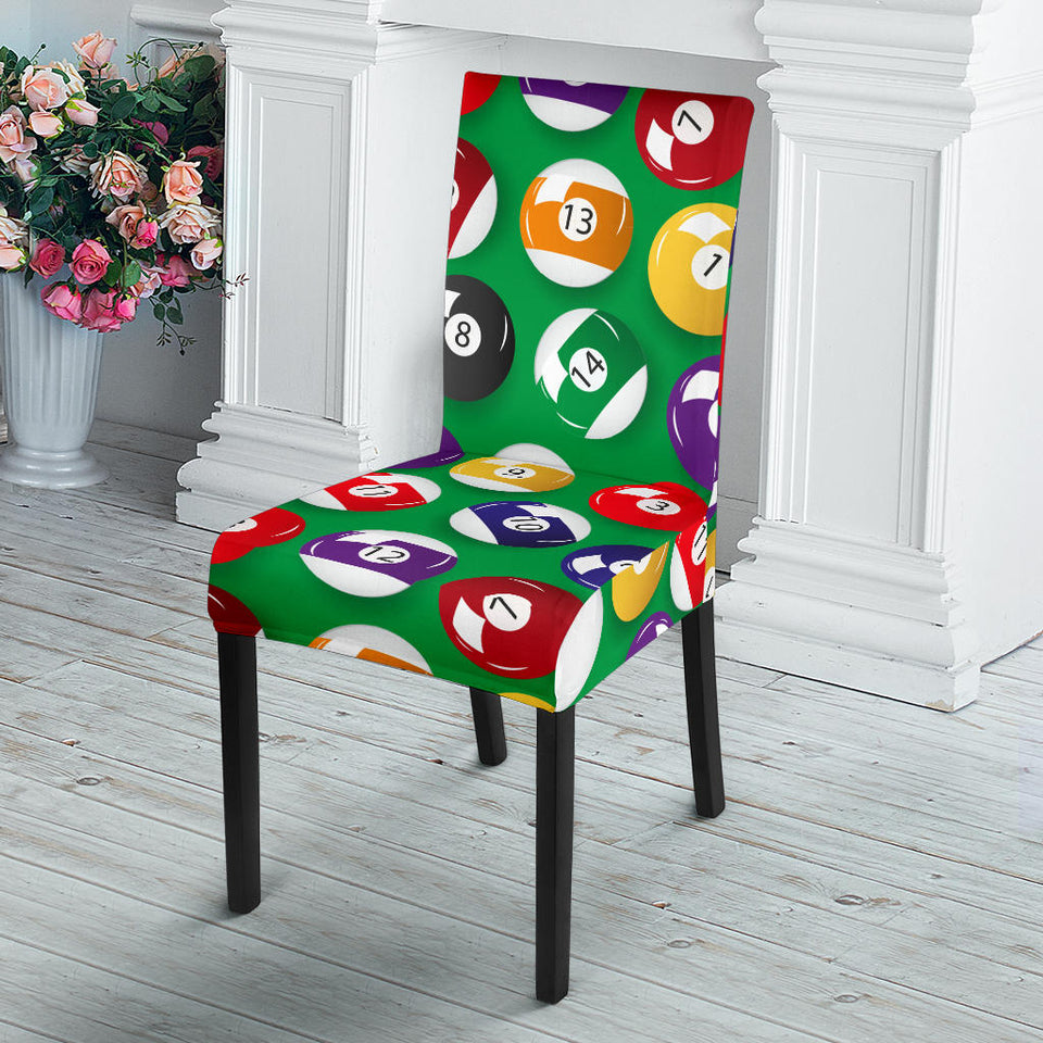 Billiard Ball Pattern Print Design 02 Dining Chair Slipcover