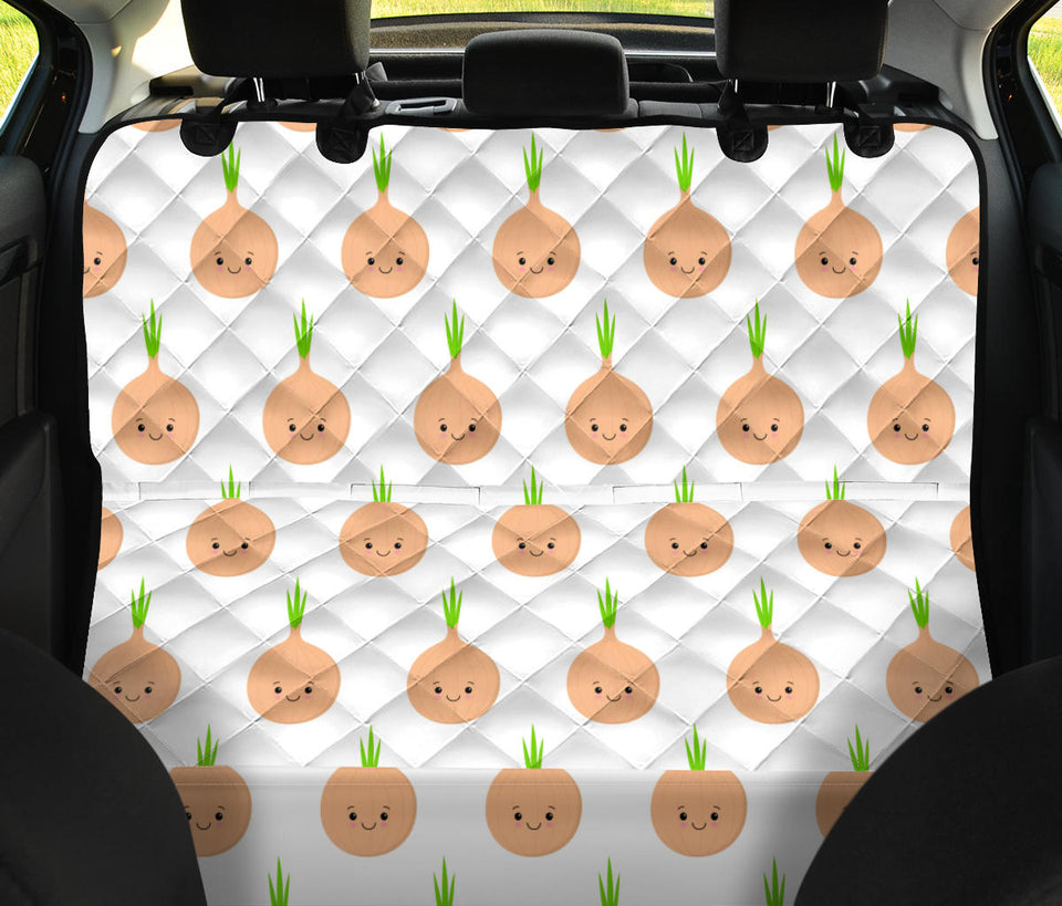 Cute Onions Smiling Faces Dog Car Seat Covers