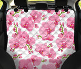 Pink Purple Orchid Pattern Background Dog Car Seat Covers