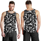 Crow illustration pattern Men Tank Top