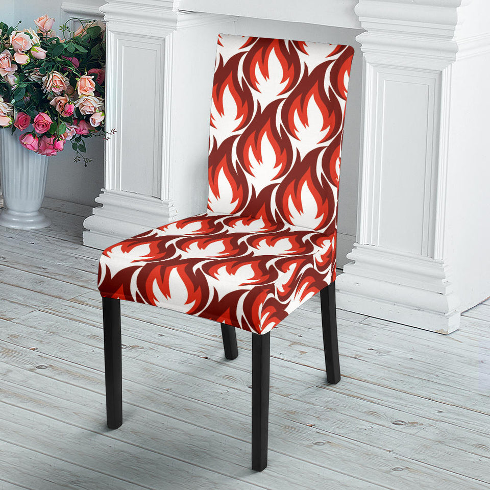 Fire Flame Symbol Design Pattern Dining Chair Slipcover