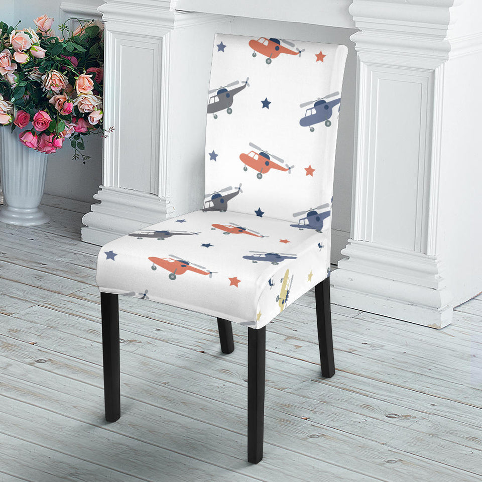 Cute Helicopter Star Pattern Dining Chair Slipcover