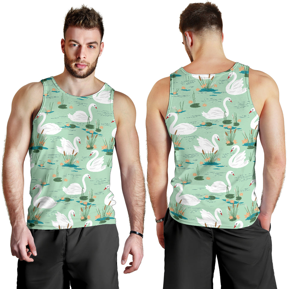White swan lake pattern Men Tank Top