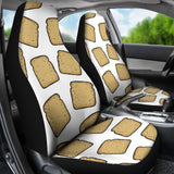 Bread Toast Pattern Print Design 03 Universal Fit Car Seat Covers