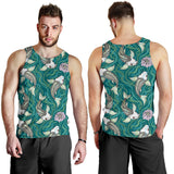 Koi Fish Carp Fish lotus pattern Men Tank Top
