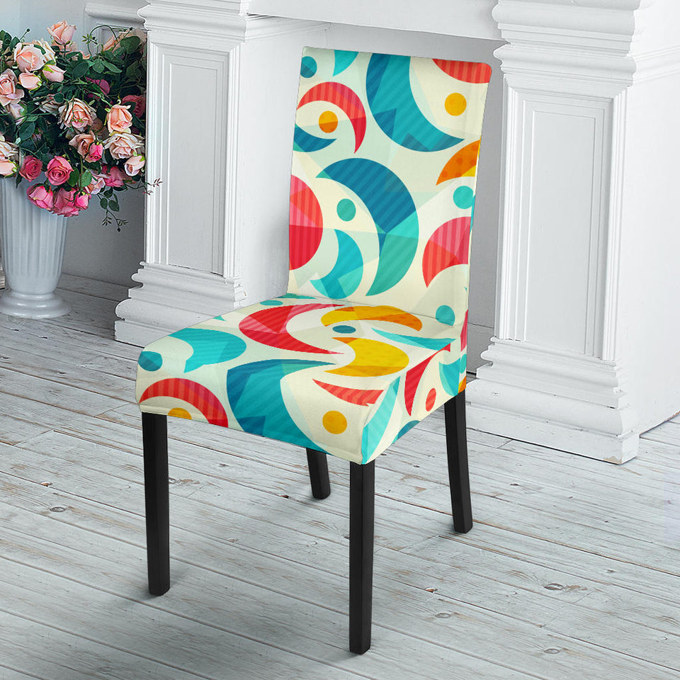 Colorful Moon Pattern Dining Chair Slipcover