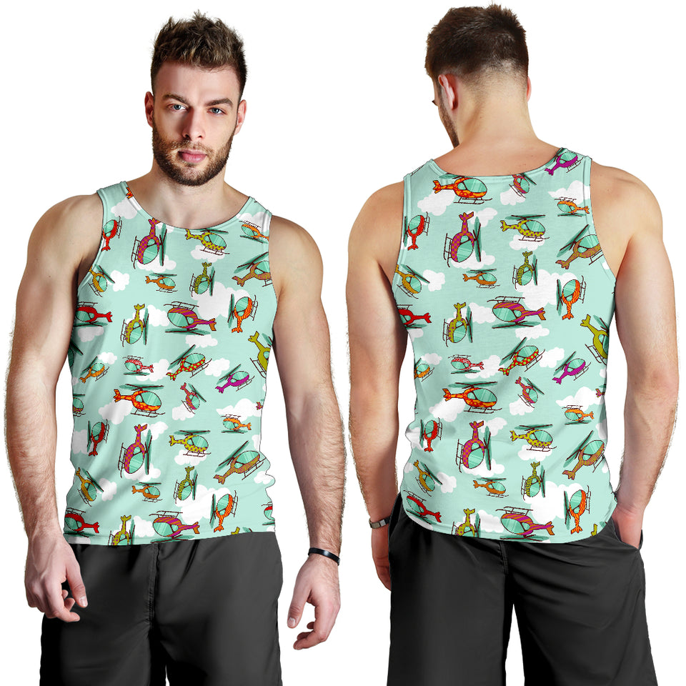 Helicopter design pattern Men Tank Top