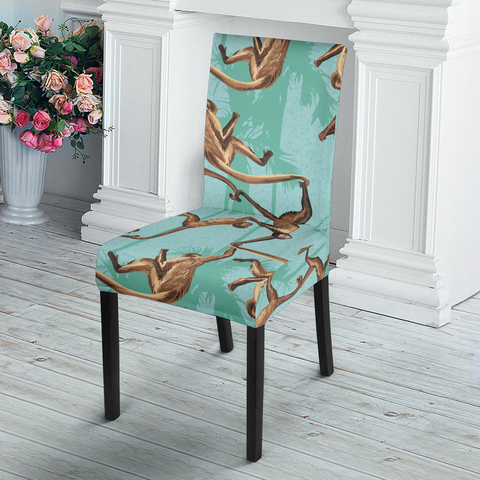 Monkey Palm Tree Background Dining Chair Slipcover