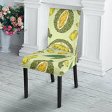 Durian Leaves Pattern Background Dining Chair Slipcover