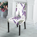 Lavender Flower Design Pattern Dining Chair Slipcover