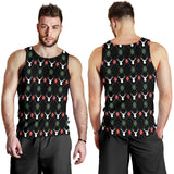 Deer Christmas new year pattern argyle Men Tank Top