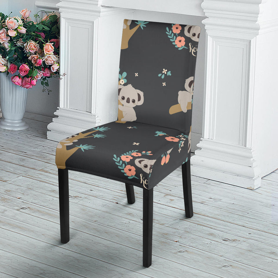 Cute Koala Pattern Dining Chair Slipcover