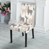 Llama Alpaca Pattern Dining Chair Slipcover