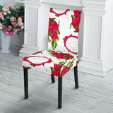Dragon Fruits White Background Dining Chair Slipcover
