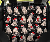 Christmas Pugs Santa_S Red Cap Pattern Dog Car Seat Covers