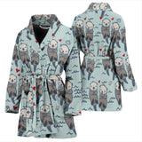 Lovely Sea Otter Pattern Women'S Bathrobe