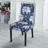 Elephant Tribal Design Pattern Dining Chair Slipcover