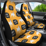 Bull Terrier Pattern Print Design 03 Universal Fit Car Seat Covers