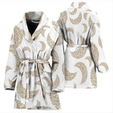 Cool Gold Moon Abstract Pattern Women'S Bathrobe
