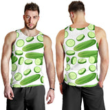 cucumber whole slices pattern Men Tank Top