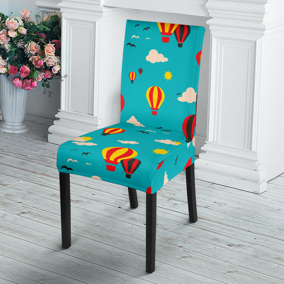 Hot Air Balloon Sky Pattern Dining Chair Slipcover