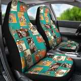 Camera Pattern Print Design 03 Universal Fit Car Seat Covers