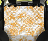 Hand Drawn Orange Fruit Pattern Dog Car Seat Covers