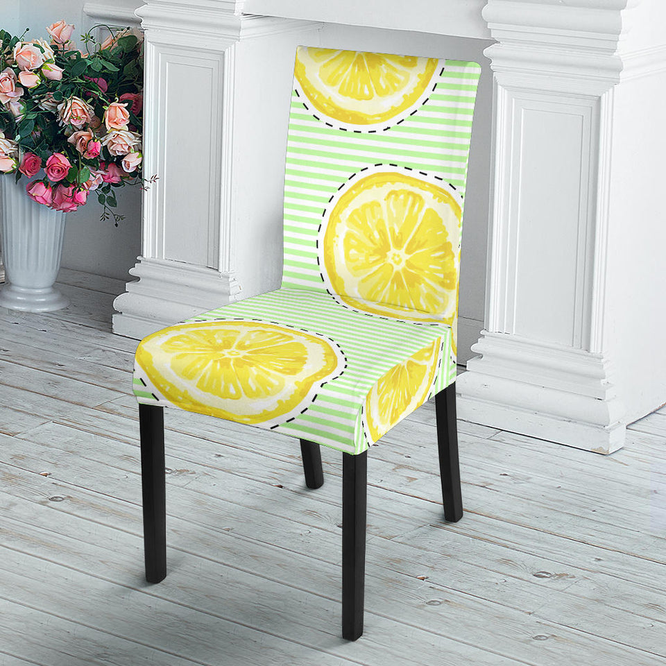 Slice Of Lemon Pattern Dining Chair Slipcover