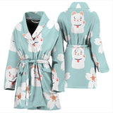 Maneki Neko Lucky Cat Sakura Women'S Bathrobe