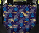 Blue Japanese Pattern Cloud Wave Flower Dog Car Seat Covers
