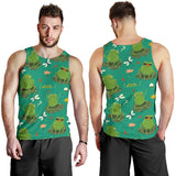 Cute frog dragonfly design pattern Men Tank Top