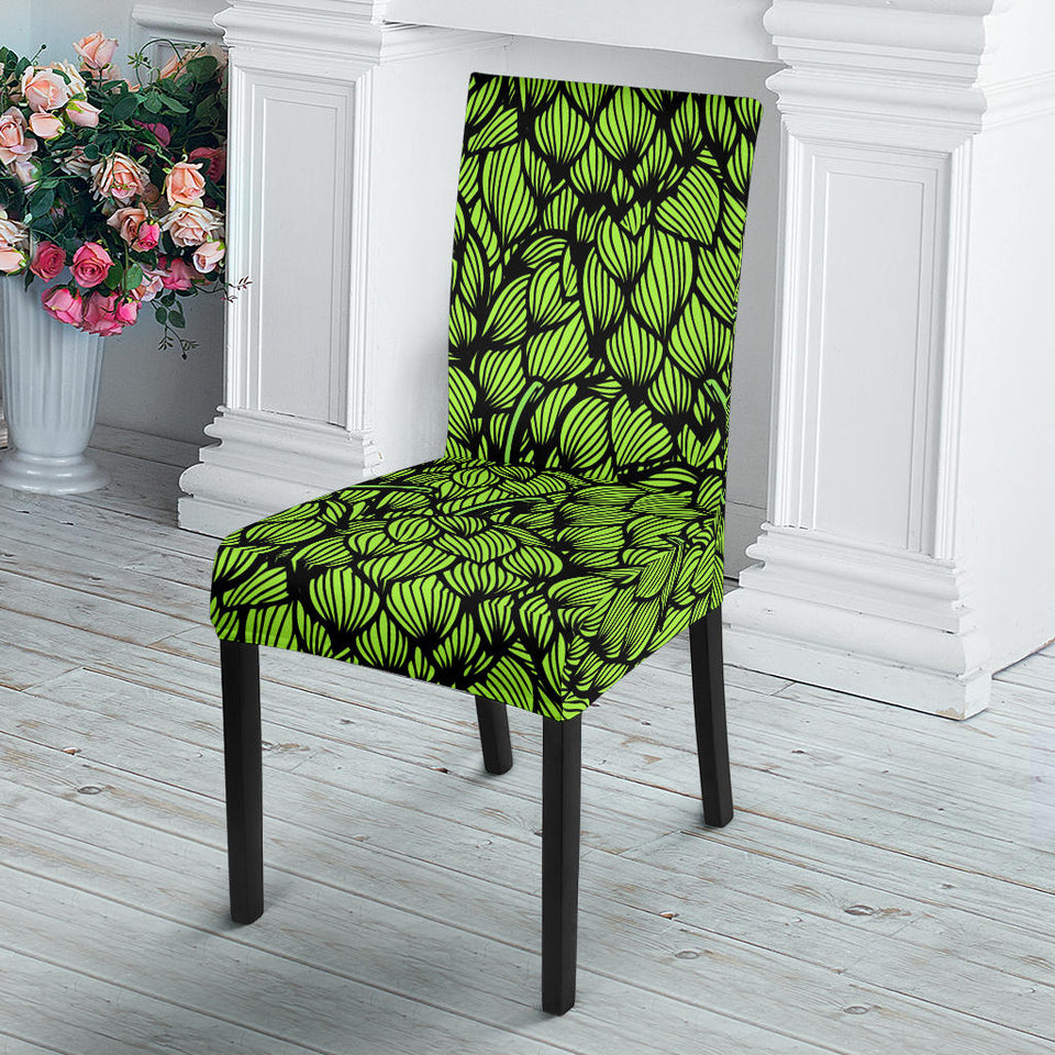 Green Hop Pattern Dining Chair Slipcover