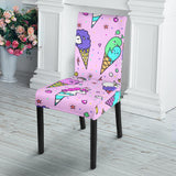 Cute Ice Cream Cone Animal Pattern Dining Chair Slipcover