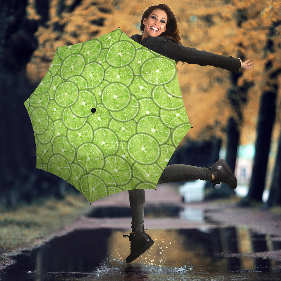 Slices Of Lime Pattern Umbrella