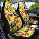 Camera Pattern Print Design 02 Universal Fit Car Seat Covers
