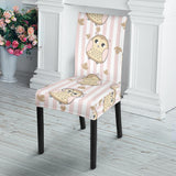 Cute Owl Leaf Dining Chair Slipcover