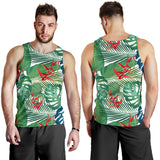 heliconia palm and monstera  leaves pattern Men Tank Top
