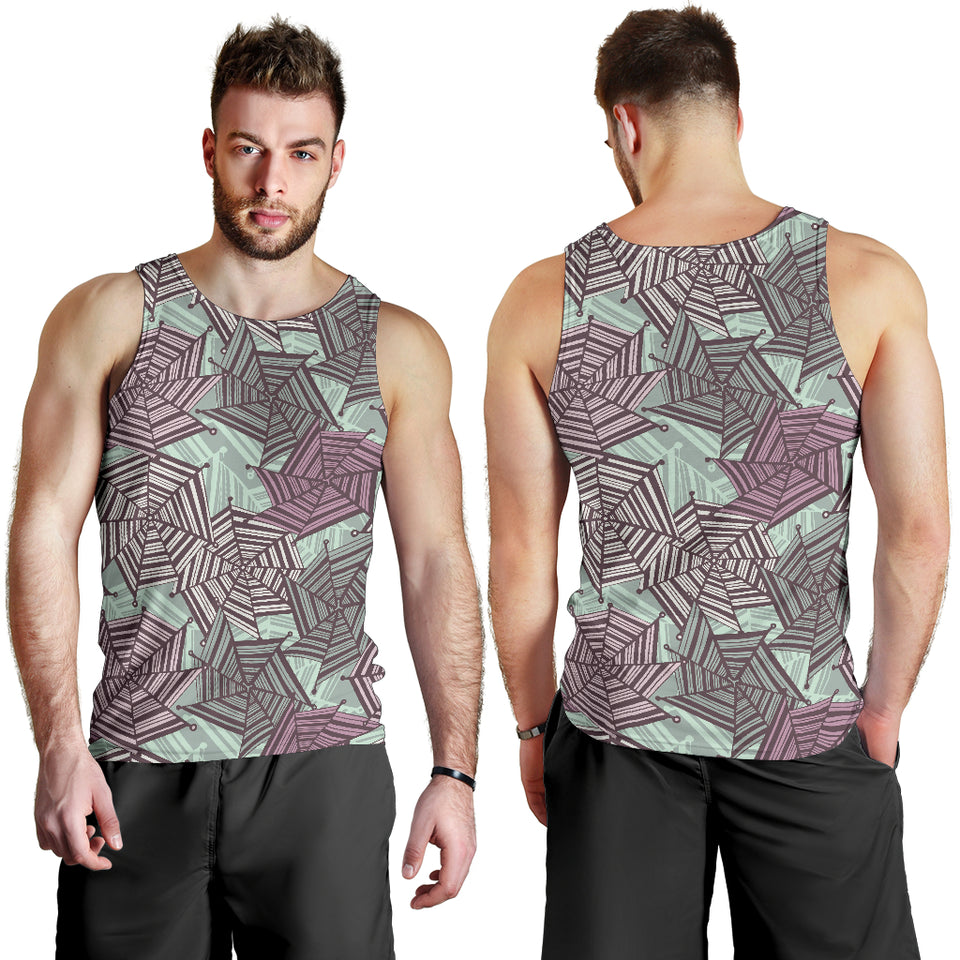 Spider web cobweb design color pattern Men Tank Top