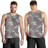 Spider web cobweb design color pattern Men Tank Top