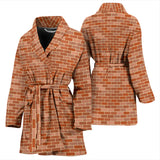 Brick Printed Pattern Print Design 02 Women's Bathrobe