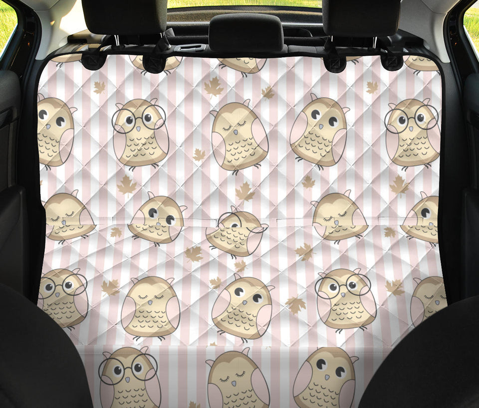 Cute Owl Leaf Dog Car Seat Covers